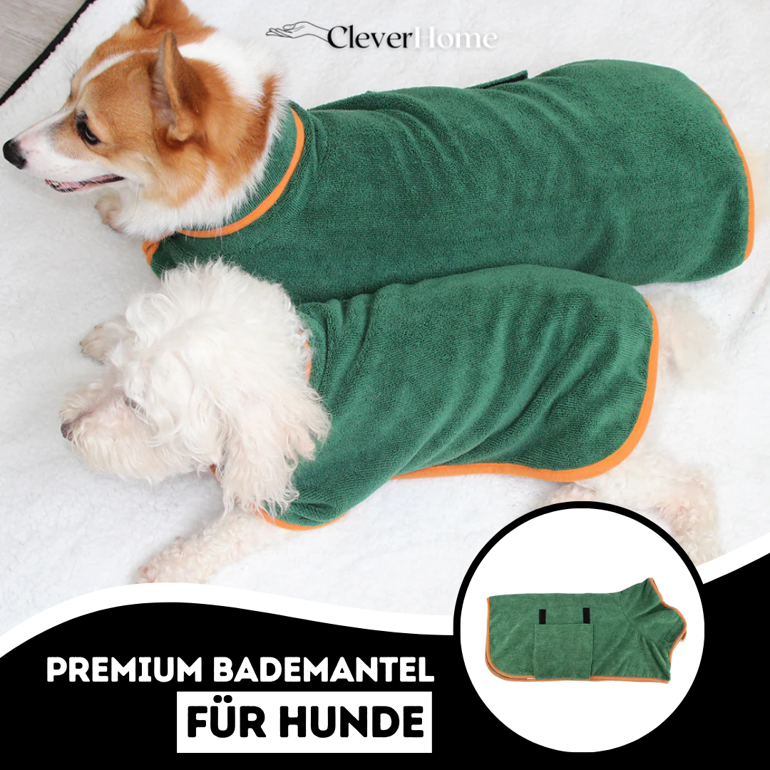 Saugfähigen Bademantel für Hunde.